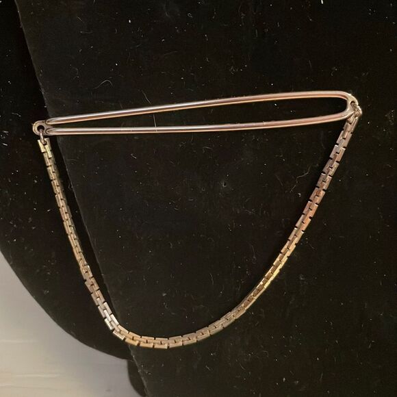 Vintage-1930s-Art Deco Hickok double gold tone tie bar w/Herringbone swag - Picture 1 of 13